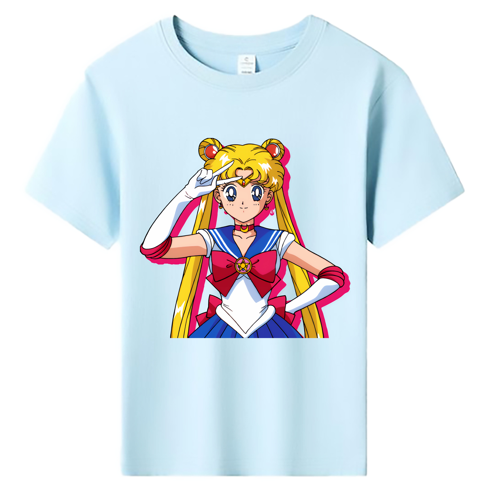 （画像用） 美少女戦士セーラームーン 月野 うさぎ つきの うさぎ Sailor Moon Tsukino Usagi 綿100％キッズTシャツ（フロントプリント）